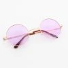 Sweidas Hippie Pink Round Glasses Rock Star Costume Sunglasses Womens