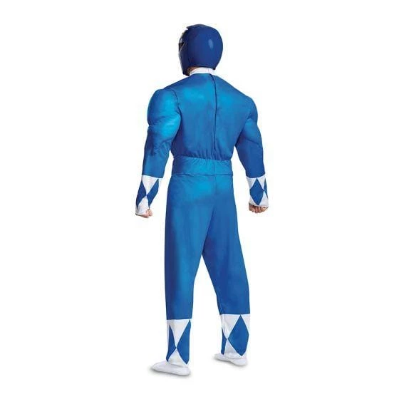 Disguise Power Rangers Mighty Morphin Blue Ranger Adult Costume Mens 5 Disguise Power Rangers Mighty Morphin Blue Ranger Adult Costume Mens