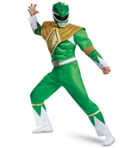 Disguise Power Rangers Mighty Morphin Green Ranger Adult Costume