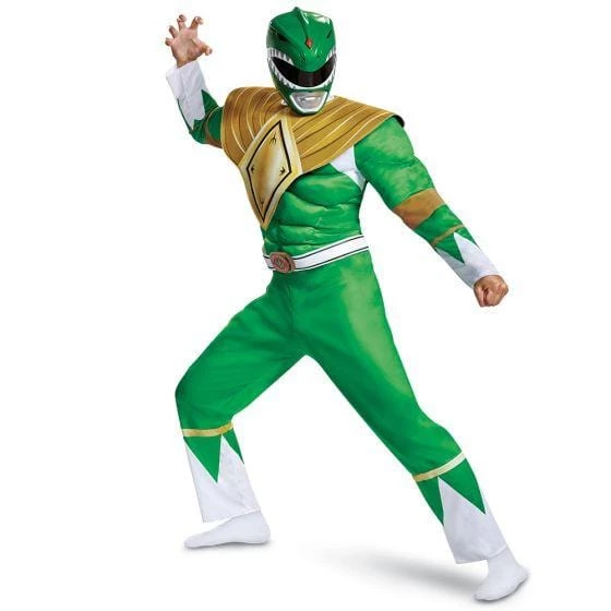 Disguise Power Rangers Mighty Morphin Green Ranger Adult Costume 3 Disguise Power Rangers Mighty Morphin Green Ranger Adult Costume
