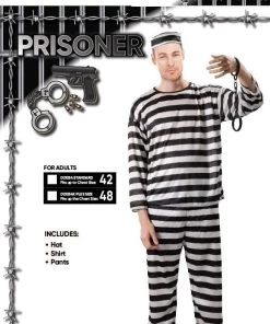 Tomfoolery Prisoner Convict Adult Costume Mens