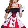 Leg Avenue Queen Of Hearts Womens Hire Costume Royal Flush