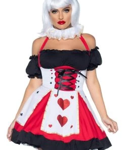 Leg Avenue Queen Of Hearts Womens Hire Costume Royal Flush