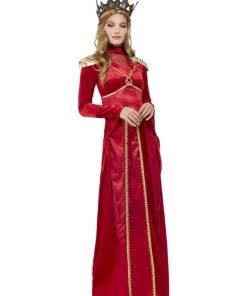 Smiffy's Womens The Red Queen Medieval Costume