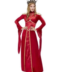 Smiffy's Womens The Red Queen Medieval Costume
