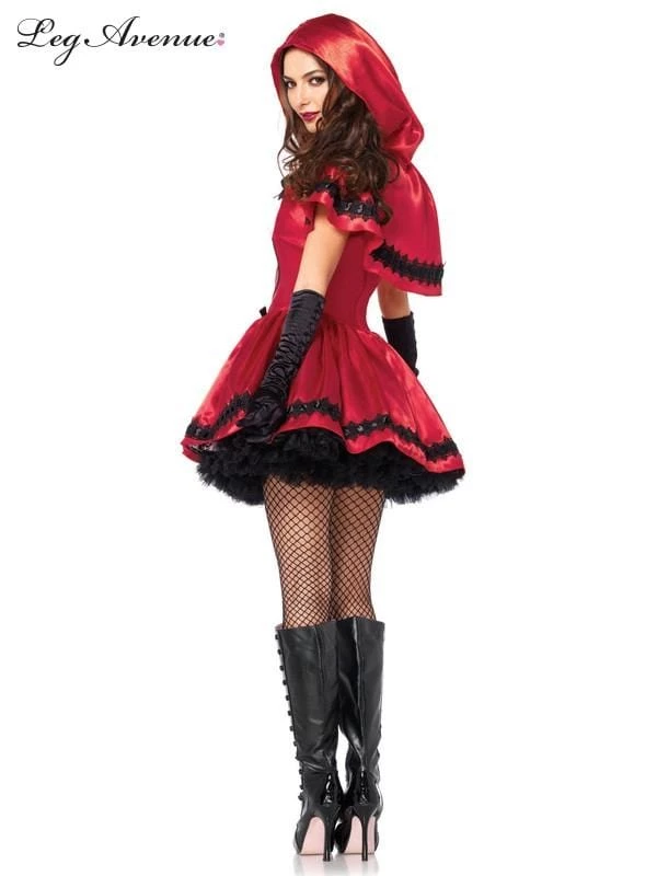 Leg Avenue Red Riding Hood Womens Gothic Fancy Dress Adult Hire Costume 4 Leg Avenue Red Riding Hood Womens Gothic Fancy Dress Adult Hire Costume
