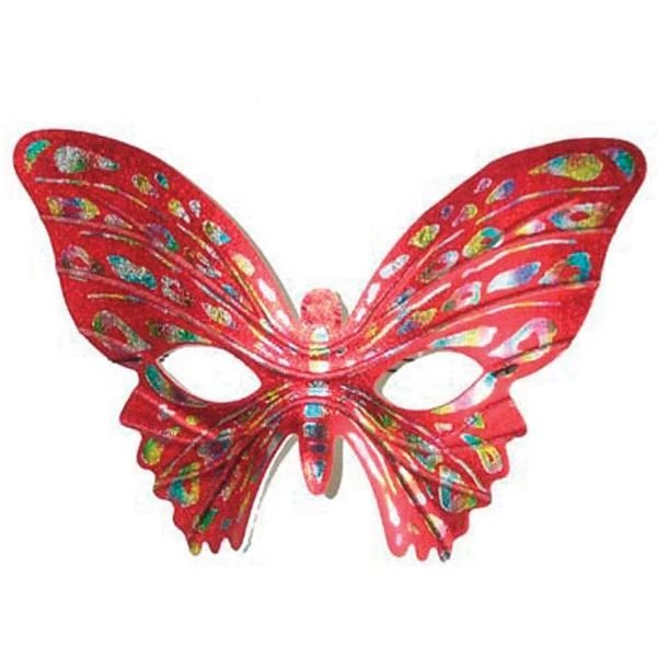 Tomfoolery Butterfly Red Masquerade Ladies Costume Mask 3 Tomfoolery Butterfly Red Masquerade Ladies Costume Mask
