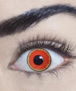 Interalia Womens Red Vampire Eyes Halloween Contact Lenses 1 Day Single Use