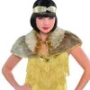 Amscan Jazz Era Roaring 20s Faux Fur Capelet Shawl Womens