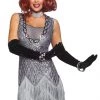 Leg Avenue Roaring Roxy 1920's Silver Sequin Gatsby Flapper Costume