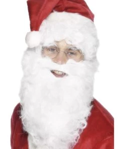 Smiffy's Mens Santa White Curly Beard