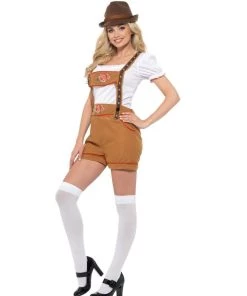 Smiffys Sexy Bavarian Beer Girl Oktoberfest Costume, Brown