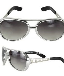 Carnival Products Rock N Roll Silver Men's The King Sunglasses