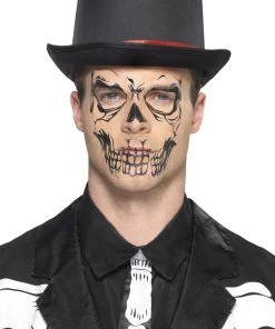 Smiffy's Womens Skull Face Halloween Tattoo Transfer Set
