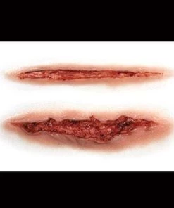 Tinsley Transfers Slashed Throat Halloween Professional Makeup 3D FX Transfer