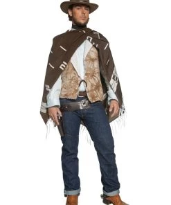 Smiffys Spaghetti Western Poncho Costume Mens