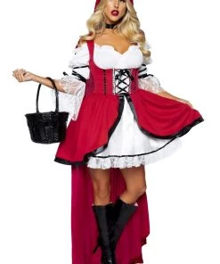 Leg Avenue Hire Costumes Storybook Red Riding Hood Hire Costume For Adults