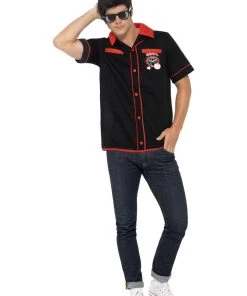 Smiffy's Mens Bowling Strike It Lucky 50's Shirt