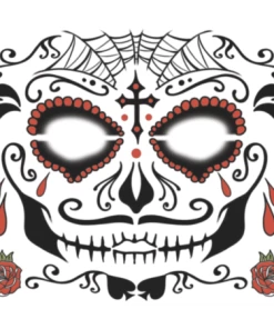 Tinsley Transfers Womens Sugar Man Face Temporary Tattoo