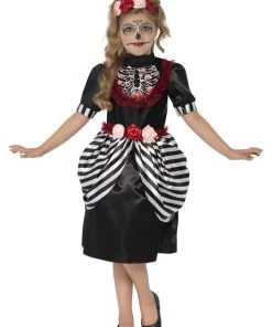 Smiffy's Sugar Skull Girls Mexican Halloween Costume Kids