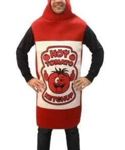 Tomfoolery Tomato Sauce Bottle Costume Womens