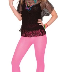 Amscan Womens Totally 80s Black Fishnet T-Shirt