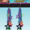 Amscan Totally 80s Star Dangle Earrings Womens