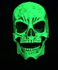 Carnival Products Skull UV Green Glow Sock Mask