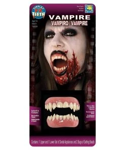 Tinsley Transfers Womens Vampire Teeth Custom Fit Halloween Fangs Costume Accessory