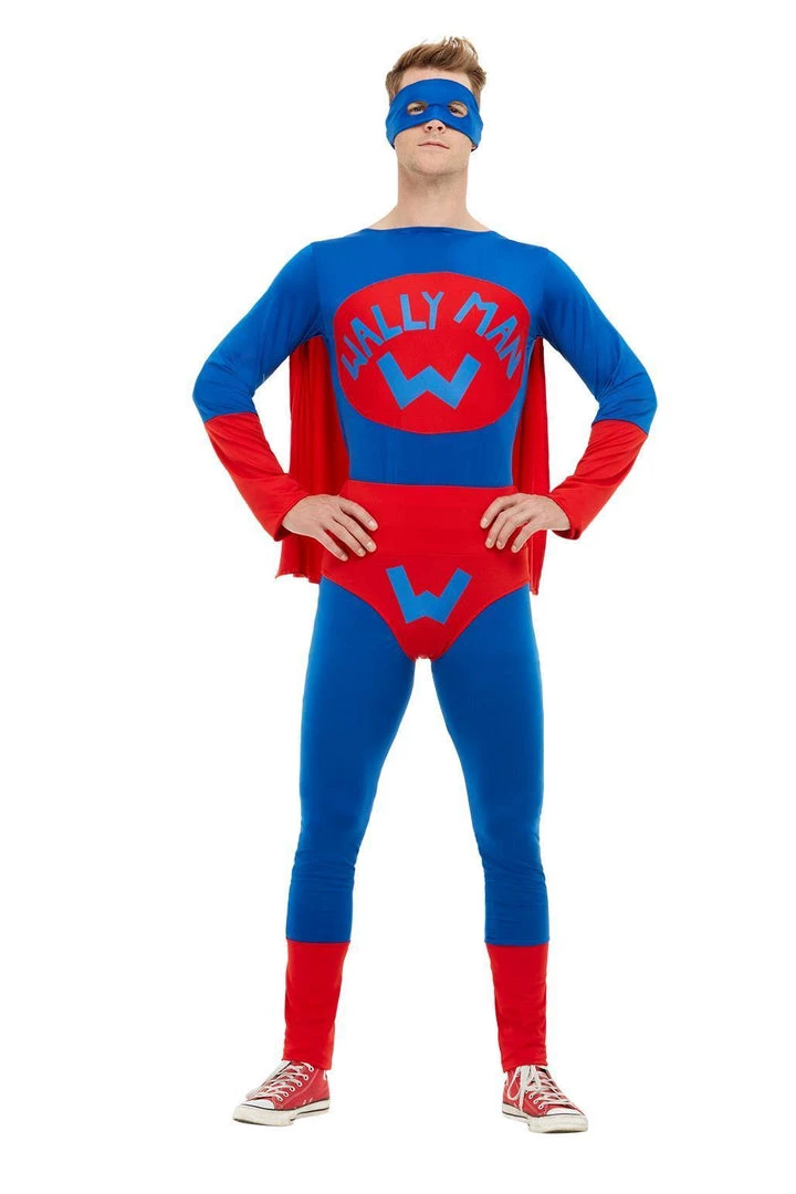 Smiffy's Wally Man Super Hero Jumpsuit Costume 3 Smiffy's Wally Man Super Hero Jumpsuit Costume