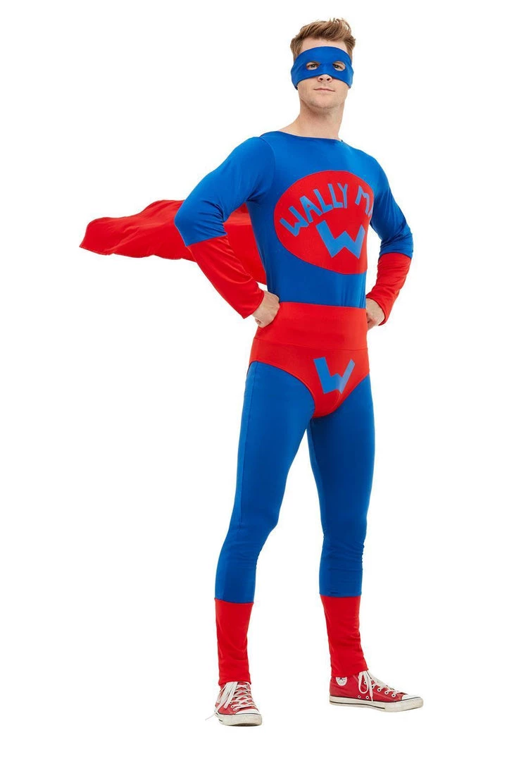 Smiffy's Wally Man Super Hero Jumpsuit Costume 4 Smiffy's Wally Man Super Hero Jumpsuit Costume