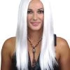 Carnival Products Womens White Wig Long With Centre Part