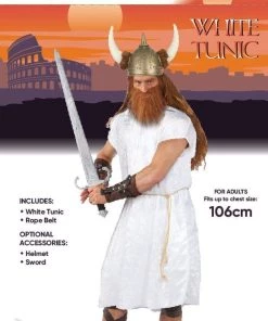 Tomfoolery White Tunic Toga