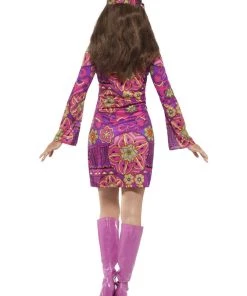 Smiffy's Woodstock Hippie Chick Ladies Fancy Dress Costume