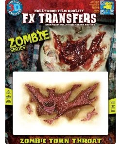 Tinsley Transfers Buy Costumes Zombie Torn Throat Scar Halloween Horror Makeup 3D FX Transfers