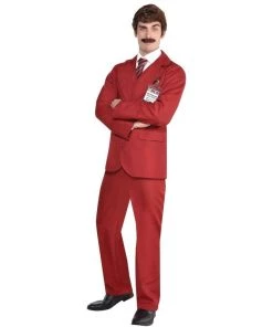Amscan Anchorman Ron Burgundy Men's Costume Mens