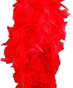 Sweidas Womens Feather Boa Deluxe Plush Red