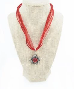 Disguises Edelweiss Oktoberfest Necklace Bavarian Dirndle Costume Jewelry