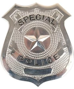 Tomfoolery Buy Costumes Police Silver Metal Badge