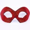 Carta Alta Colombina Red And Black Rhinestone Venetian Mask Womens