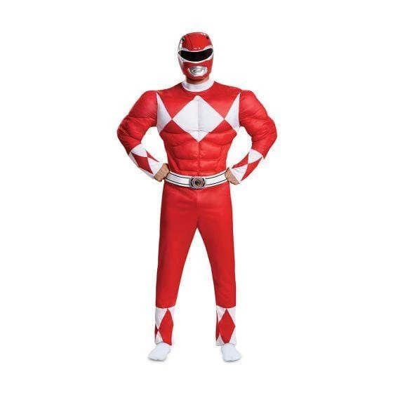 Disguise Power Rangers Mighty Morphin Red Ranger Adult Costume 4 Disguise Power Rangers Mighty Morphin Red Ranger Adult Costume
