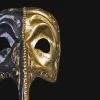 Carta Alta Mens Turkish Nose Masquerade Gold And Black Mask