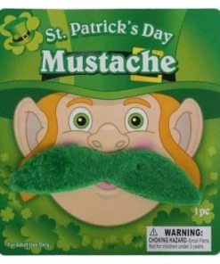 Tomfoolery Buy Costumes Moustache Fluffy Green St Patrick's Day