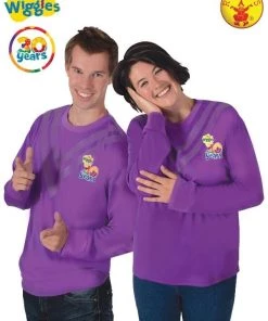 Rubie's Lachy Purple Wiggles Deluxe 30th Anniversary Costume Top For Adults