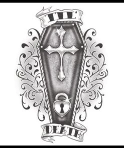 Tinsley Transfers Womens Gothic Til Death Temporary Tattoo