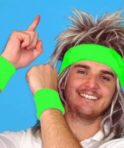 Carnival Products Tennis 80's Costume Headbands And Wristband Sets Womens