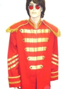 Disguises Stg. P 60's Pop Star Mens Hire Costume Red Mens Hire Costume