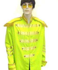 Disguises Mens Stg. P Yellow 60's Pop Star Men's Hire Costume