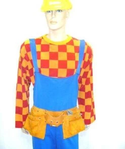 Disguises Bob The Builder Mens Hire Costume