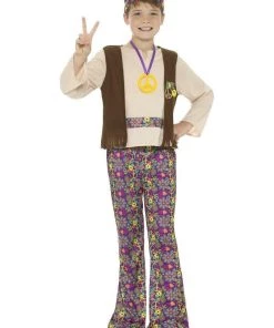 Smiffy's Hippie Boy 60s 70s Retro Fancy Dress Disco Costume